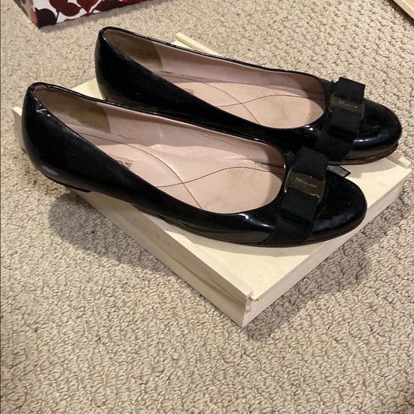 Salvatore Ferragamo Black Patent Flats - Picture 2 of 4